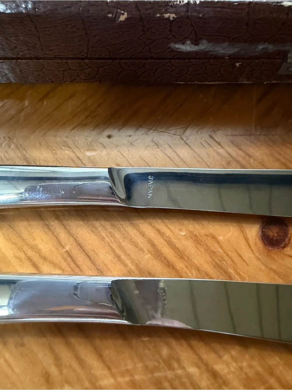 Japan Stainless Steel Curved Steak Knives - Set of 6 with Original Box